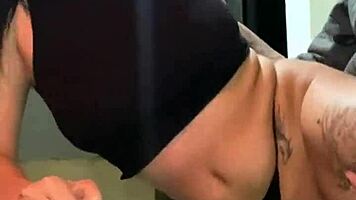 kitchen fuck with latina girlfriend and roommate