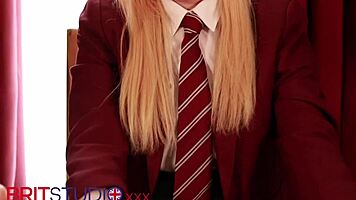 British Student Does Upskirt J.O.I.!