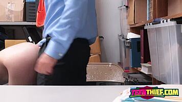 monster cock stretches shaved pussy of teen brunette in missionary position