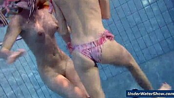 horny girls: 'let's strip each other in the pool'