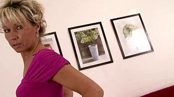 Young guy passionately fucks a 20-year-older woman with small tits and cums on her pussy