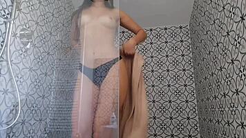 I had a very hot and sensual shower with my beautiful latina babe 😘