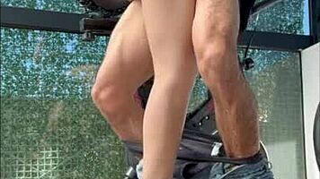 Argentinian Woman Engages in Oral Activity in the Gym