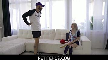 Petite Coach Meets Tiny Rookie For Baseball Talk