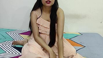 hey, this indian teen girl imagines hard sex with her neighbour, sucking on a dick toy and playing with her pussy