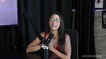 compilados da luciana picchi no bora cast com bruna carlos e matheus caetano - parte 1 watch on sheer red