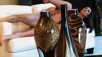 angelica saige sucks his fingers as he aggressively pounds her tight pussy