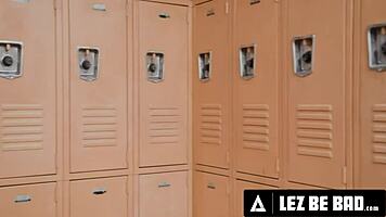 Lez Be Bad - Rival Cheerleaders Coco Lovelock & Pixie Small 18+s Fake Feud Leads To Rough Sex In Class