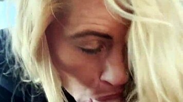 Real hooker receives intense facial in outdoor encounter