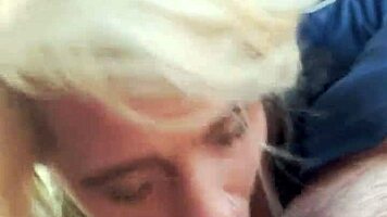 Real hooker receives intense facial in outdoor encounter