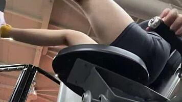 hard fucking in the gym with big tits bouncing