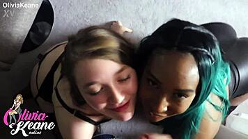 Two British Teens Sucking Cock at Party 😈