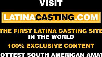 Cute Colombian teen gets railed hard doggystyle at fake amateur casting interview