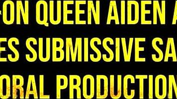 dominant aiden ashley strapon fucks submissive blonde sadie blair