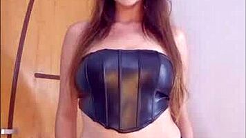 Beautiful girl feels pleasure doing blowjob