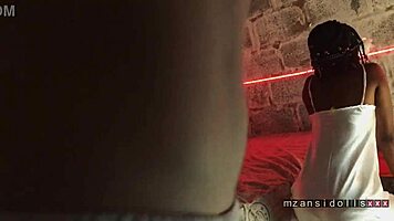 Ebony Babe Giving Hot Blow Job Fingering Pussy with Vibrator