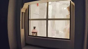 Peeking at Neighbor in Shower