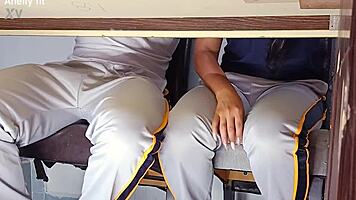 Hot College Girl Plays Forbidden Game, Goes Wild in Class