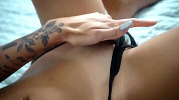 Caught Brunette Teen Masturbating Close-Up