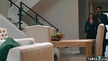 Perv Hubby Enjoys Babysitter Next To Wife