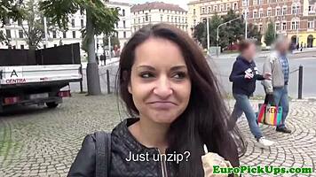 Publicsex Euro Slut Tasting Cum