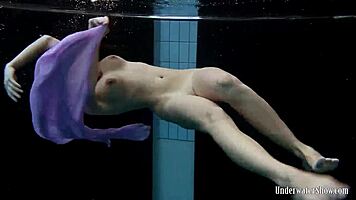 Aneta Big Tits In Purple Dress Pool