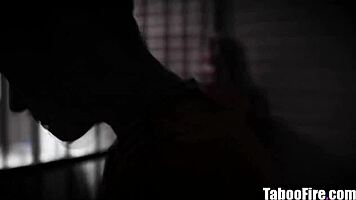 Blonde teen threesome fucked by prison guards