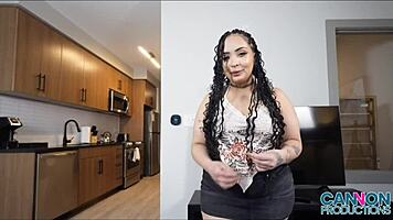 Big Booty Mixed Cutie Sunny Bunny Bangs Boyfriend