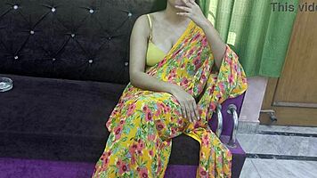 hot bad girl found seduced fucked hard by step brother friend in desi hindi audio