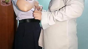 Young thai student gets pussy licked before intense anal fuck