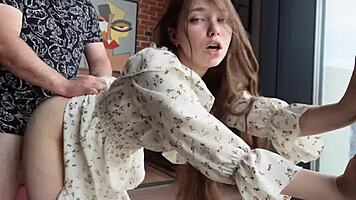 Stepsister Doesn't Mind Floor Fun