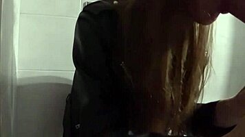 skinny girl bends over for stranger's big cock in mall toilet