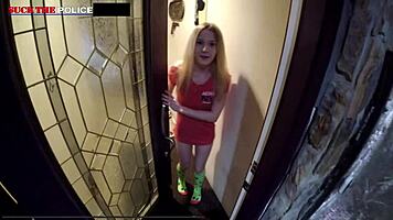 stacy shepard goes on an off-duty welfare check that turns into a steamy encounter with toys and doggystyle action