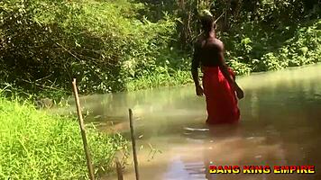 An amateur bbc pornstar turns an african mid year festival into a celebration in a village stream - meeting a village maiden