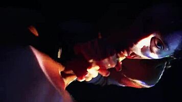 Double facial surprises young woman in passionate encounter