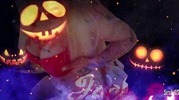 sexy zombie nurse back from halloween party craving milk in pov sexdoll action