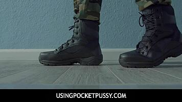 teen callie black dani blu free use pocket pussy in military camp