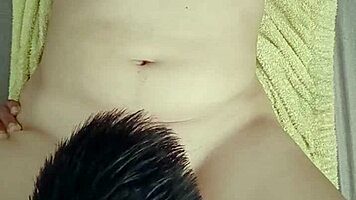 Sexy Teen Loves to Fuck After Taking a Bath with Petite Couple in Homemade Scene