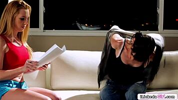 Lesbian teen 18+ facesits then fingers bff in shaved pussy action