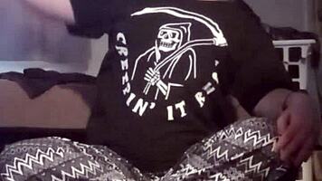 Huge ass babe rips clothes during workout for tit play and anal masturbation!