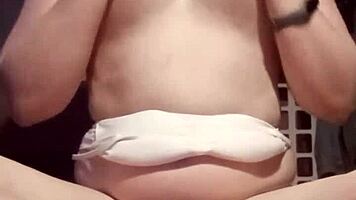 Huge ass babe rips clothes during workout for tit play and anal masturbation!