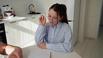 Fucked A Young Teacher Straight During Class On Her Desk