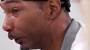 Petite Blonde Girlfriend Interrupts Friend's Game For Hard Interracial Fucking