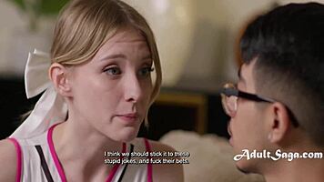 Cheerleader chooses nerd over jock for virginity loss, Melody Marks Diego Perez