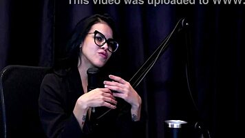 Hot Latina Brunette Teases in Sheer Red