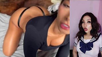 the horny latina receives a hard anal fucking from her lover in a passionate encounter