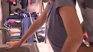 serve your man, skinny girl, leave the bathroom for later