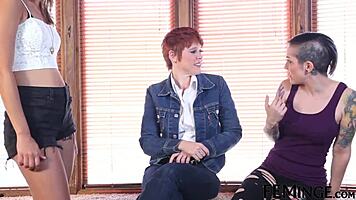 Feminge 4k - hot lesbian enjoys getting licked