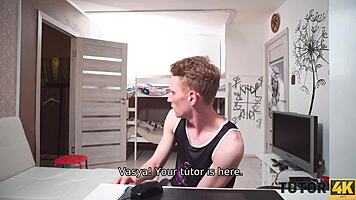 Tutor4k instead of biology lucky boy has awesome sex with hot teacher?