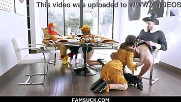 饥渴继家人在餐桌上狂欢群交 - famsuck